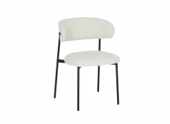 Stoel Luke 54,5x58x79cm - bouclé - wit