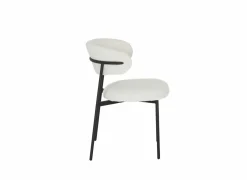 Stoel Luke 54,5x58x79cm - bouclé - wit