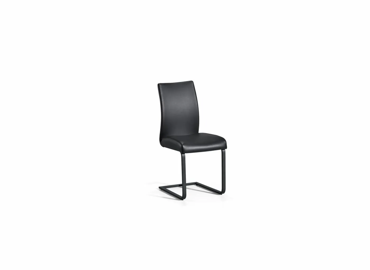 Stoel Mamba 43x52x93cm - lederlook - zwart