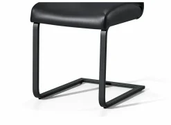 Stoel Mamba 43x52x93cm - lederlook - zwart