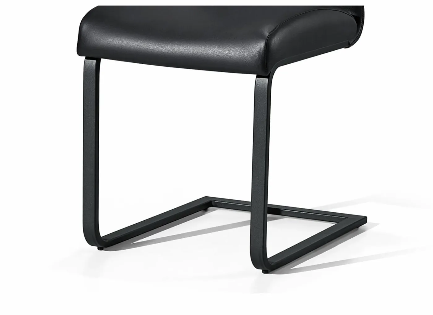 Stoel Mamba 43x52x93cm - lederlook - zwart
