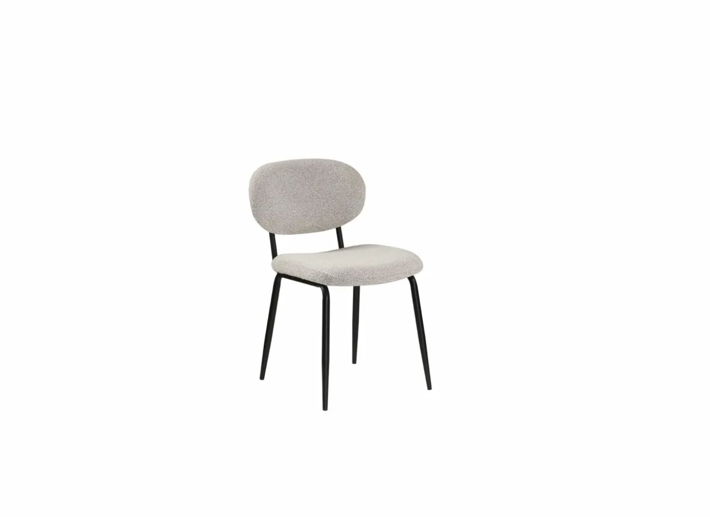Stoel Mento 80x47x49cm - stof - grijs