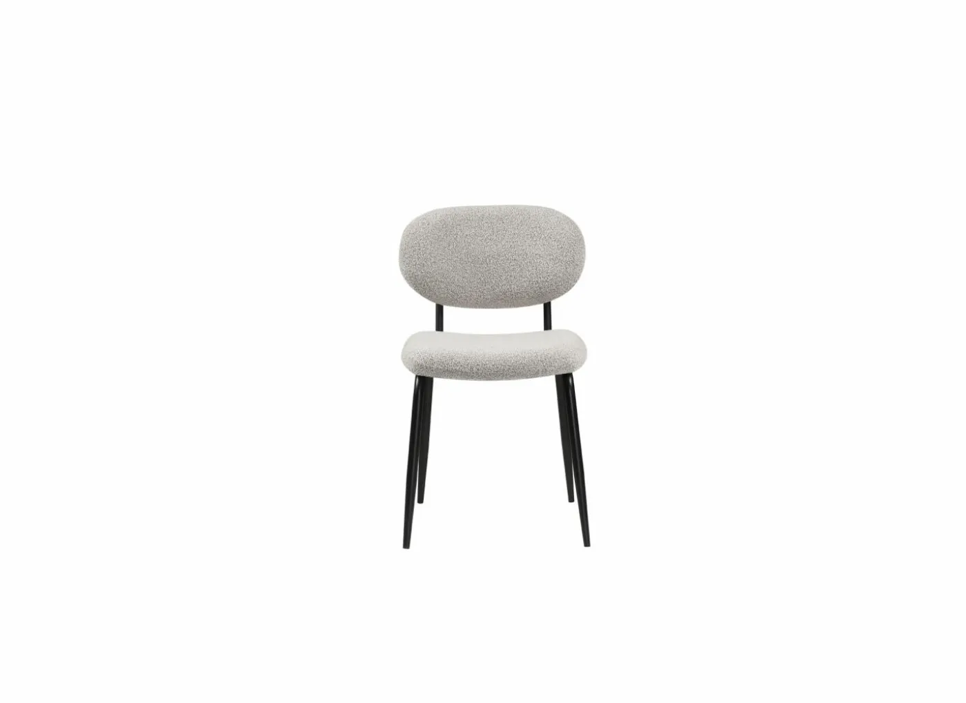 Stoel Mento 80x47x49cm - stof - grijs