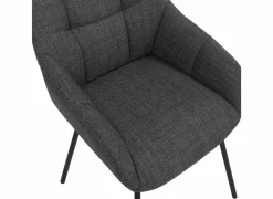 Stoel Navajo 57,5x65x85cm - stof - grijs