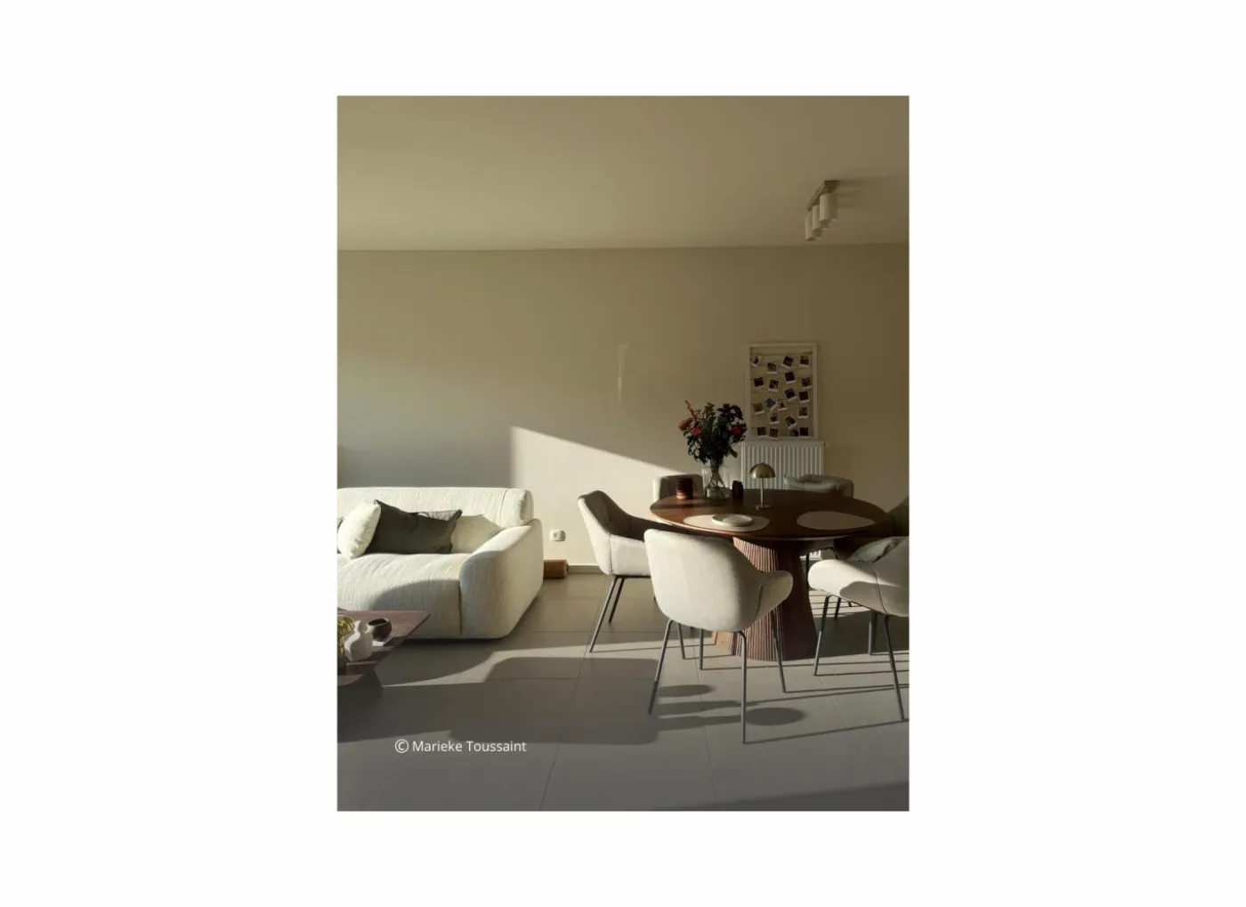 Stoel Navajo 57,5x65x85cm - stof - beige