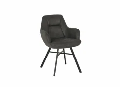 Stoel Nelson 58x63x85cm - microvezel - antraciet