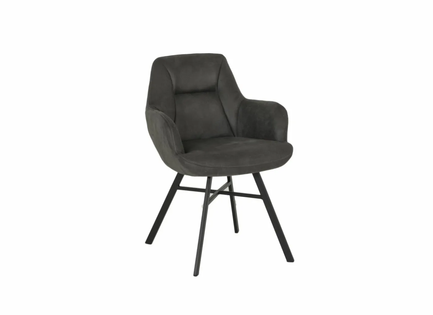 Stoel Nelson 58x63x85cm - microvezel - antraciet