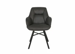 Stoel Nelson 58x63x85cm - microvezel - antraciet