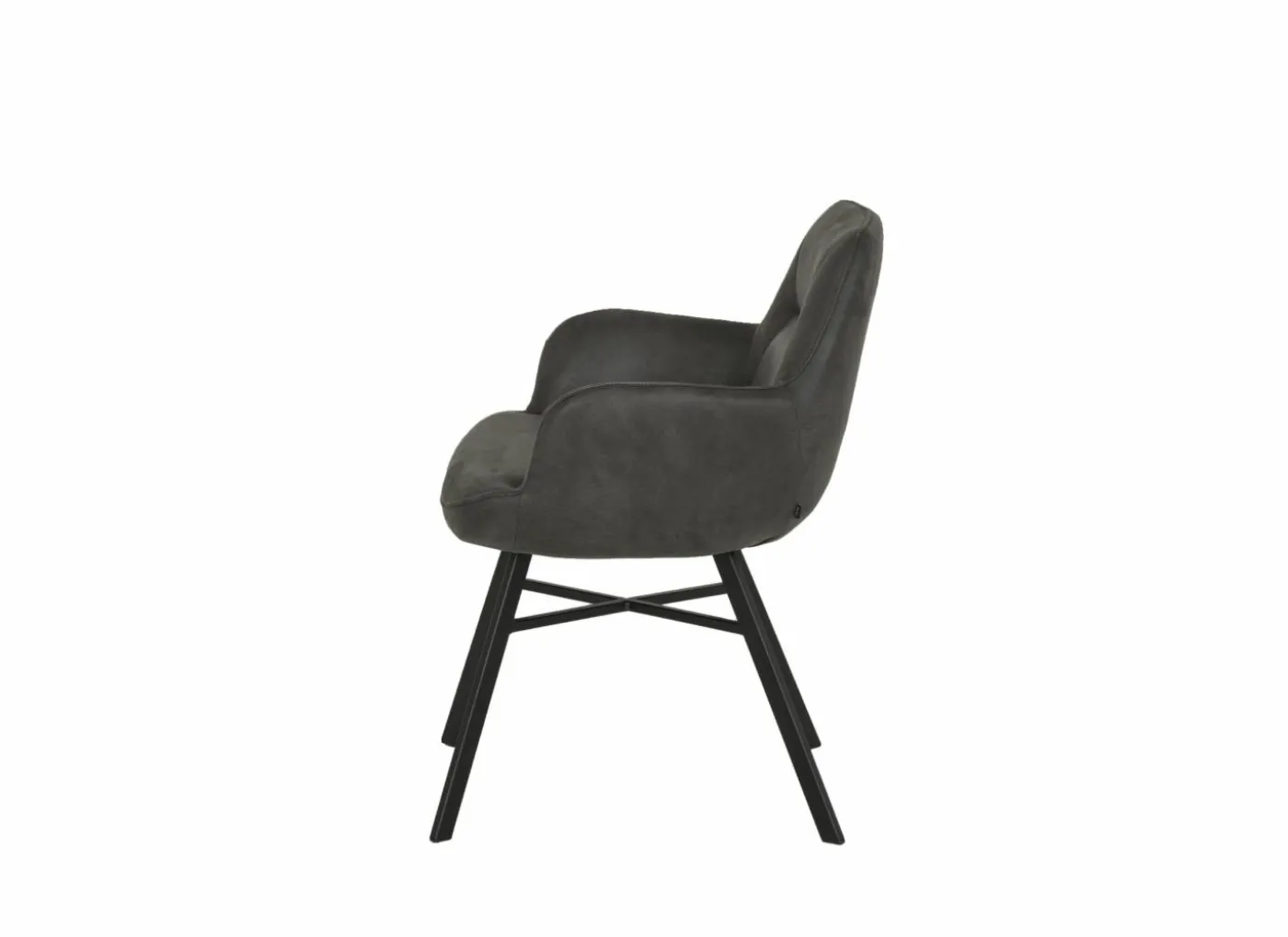 Stoel Nelson 58x63x85cm - microvezel - antraciet