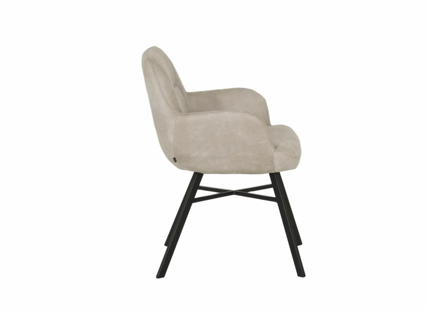 Stoel Nelson 58x63x85cm - stof - toffee