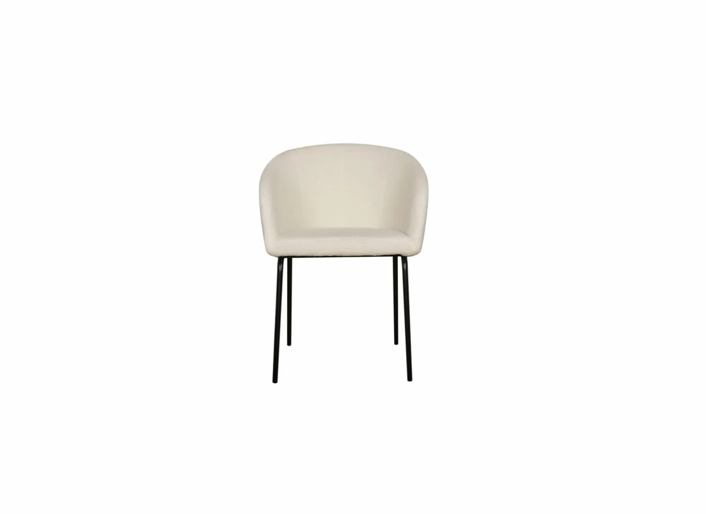 Stoel Nimbus 59x61x77cm - bouclé - wit
