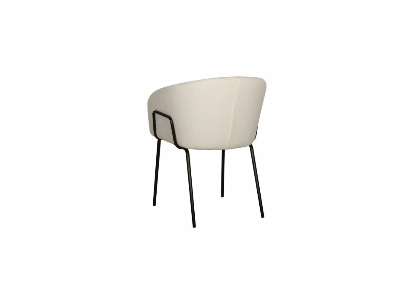 Stoel Nimbus 59x61x77cm - bouclé - wit