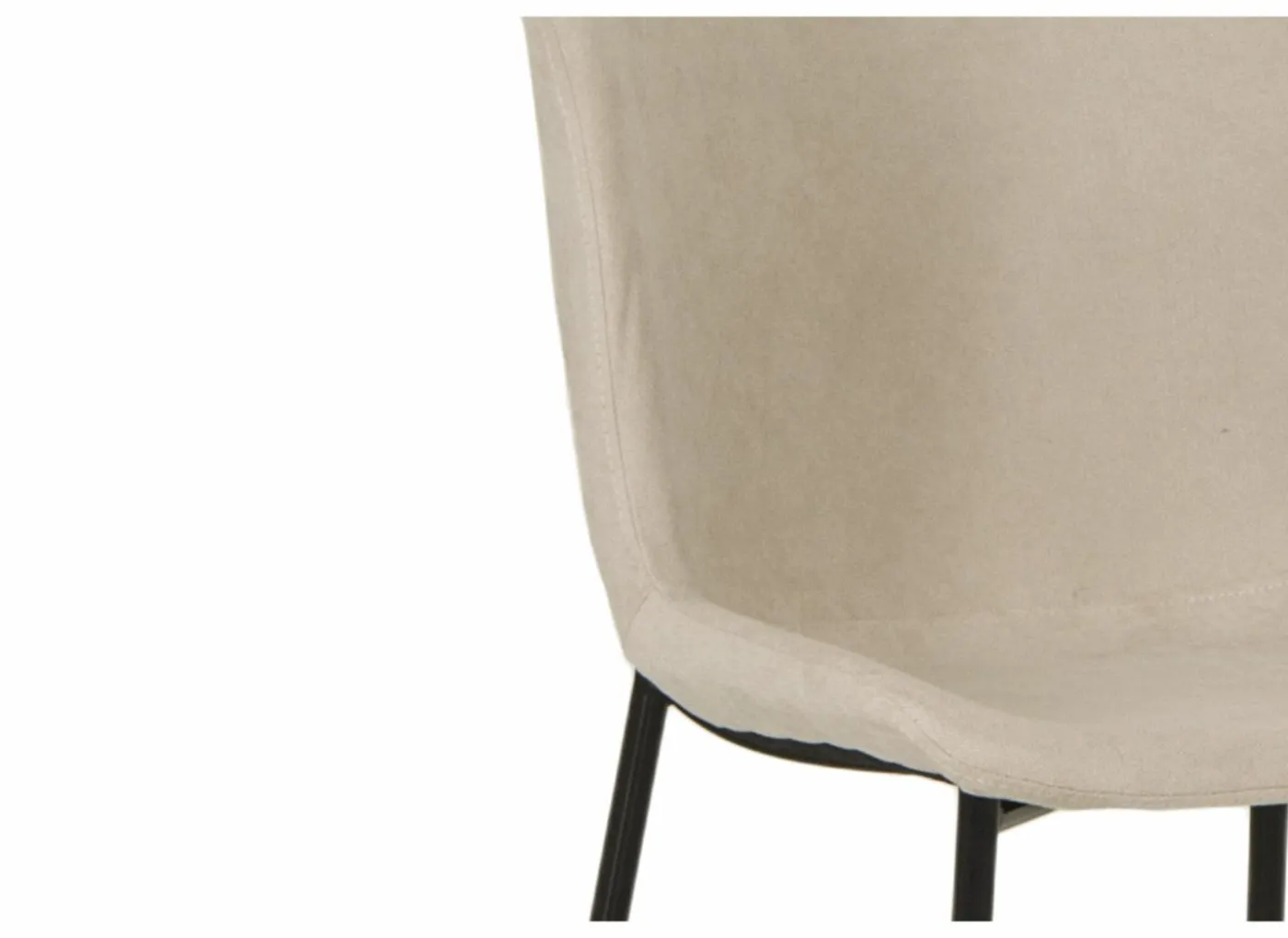 Stoel Noemie 49x53,5x80,5cm - stof - beige