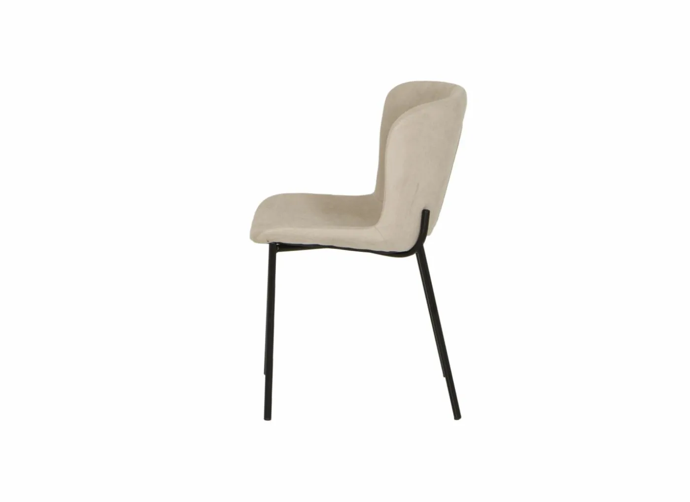 Stoel Noemie 49x53,5x80,5cm - stof - beige