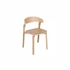 Stoel Ono 53,5x49,2x77cm - eik massief & fineer - witte eik