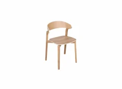 Stoel Ono 53,5x49,2x77cm - eik massief & fineer - witte eik