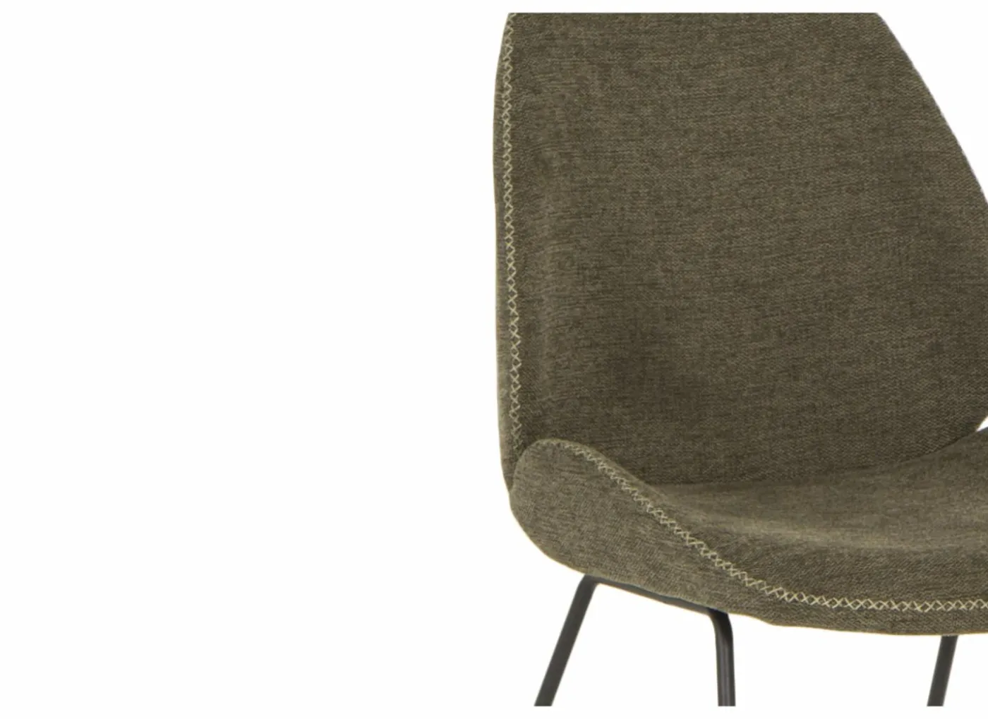 Stoel Patti 49x53x87cm - stof - groen