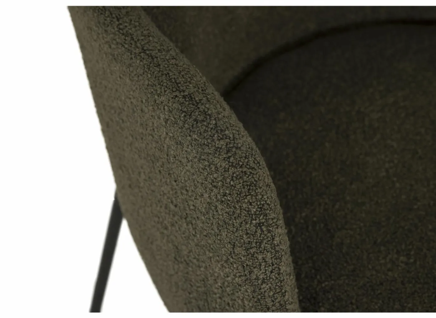 Stoel Peak 63x61x84cm - bouclé - groen