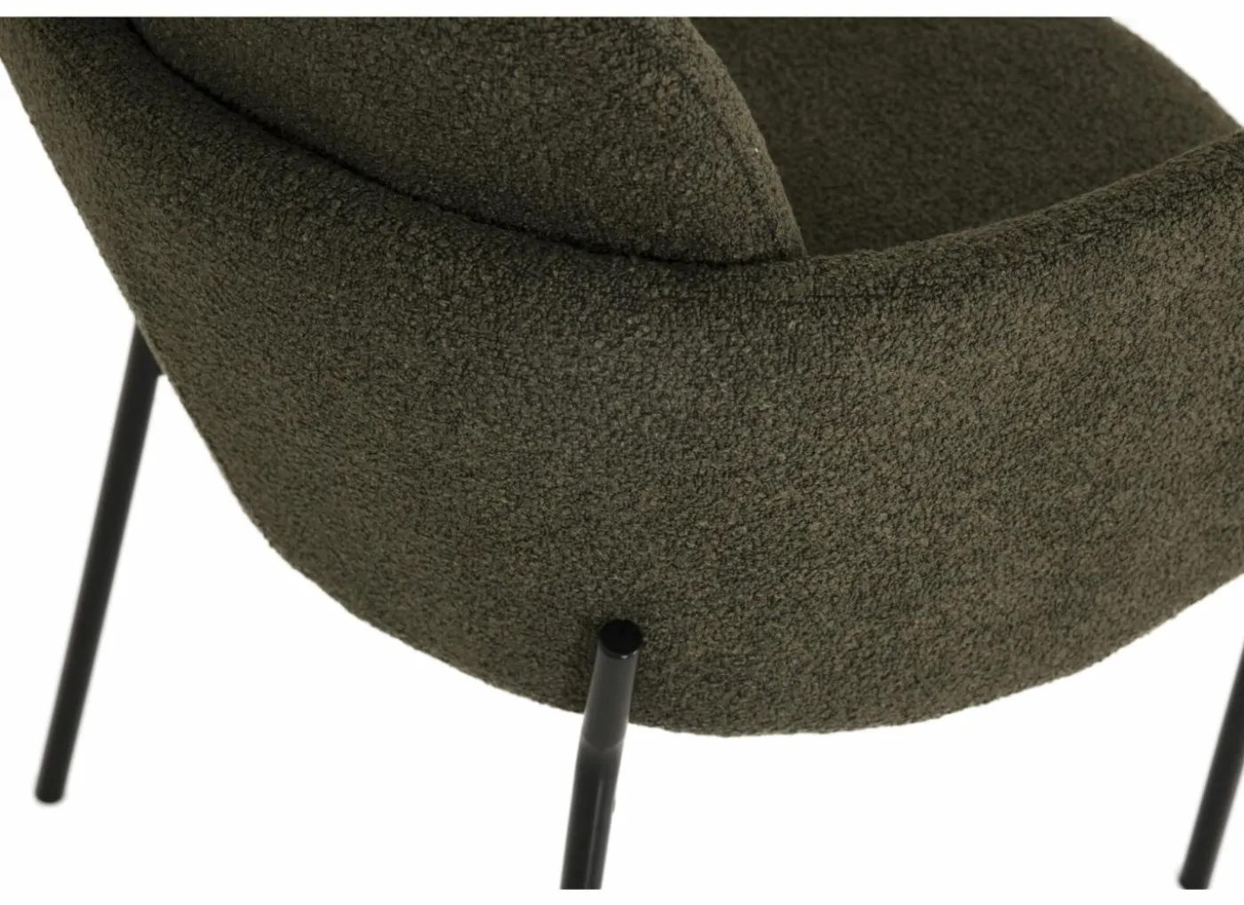 Stoel Peak 63x61x84cm - bouclé - groen