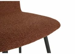 Stoel Pisa 44,5x55,5x82cm - polyestervezel/staal - tabasco