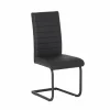 Stoel Quartz 45x43x98cm - lederlook - zwart