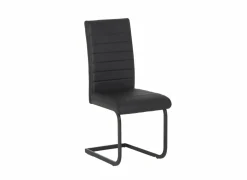 Stoel Quartz 45x43x98cm - lederlook - zwart