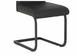 Stoel Quartz 45x43x98cm - lederlook - zwart