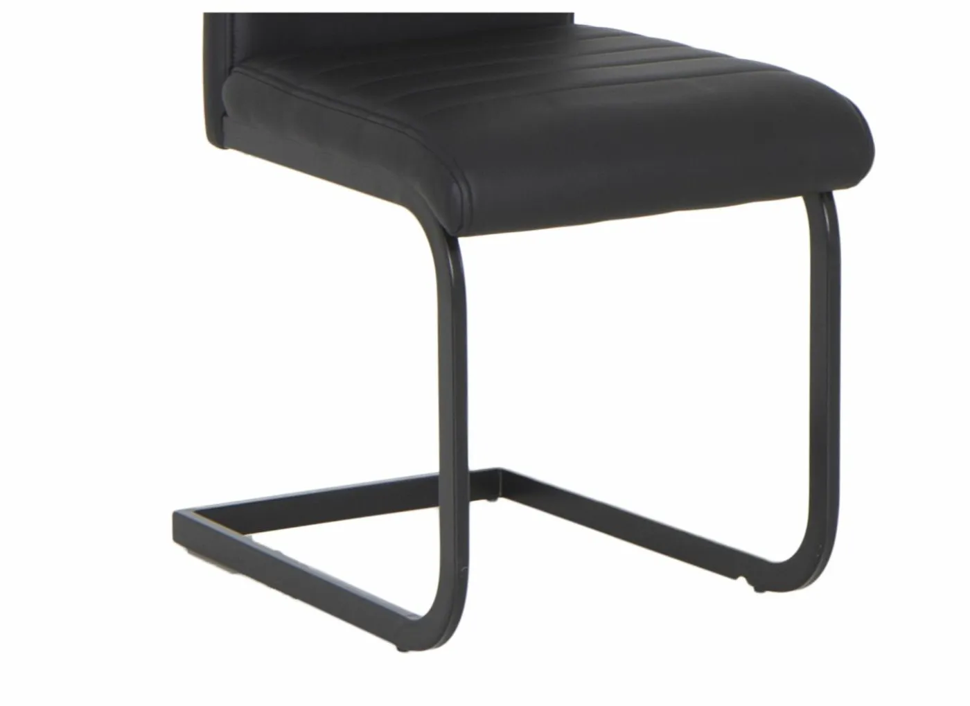 Stoel Quartz 45x43x98cm - lederlook - zwart