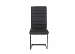 Stoel Quartz 45x43x98cm - lederlook - zwart