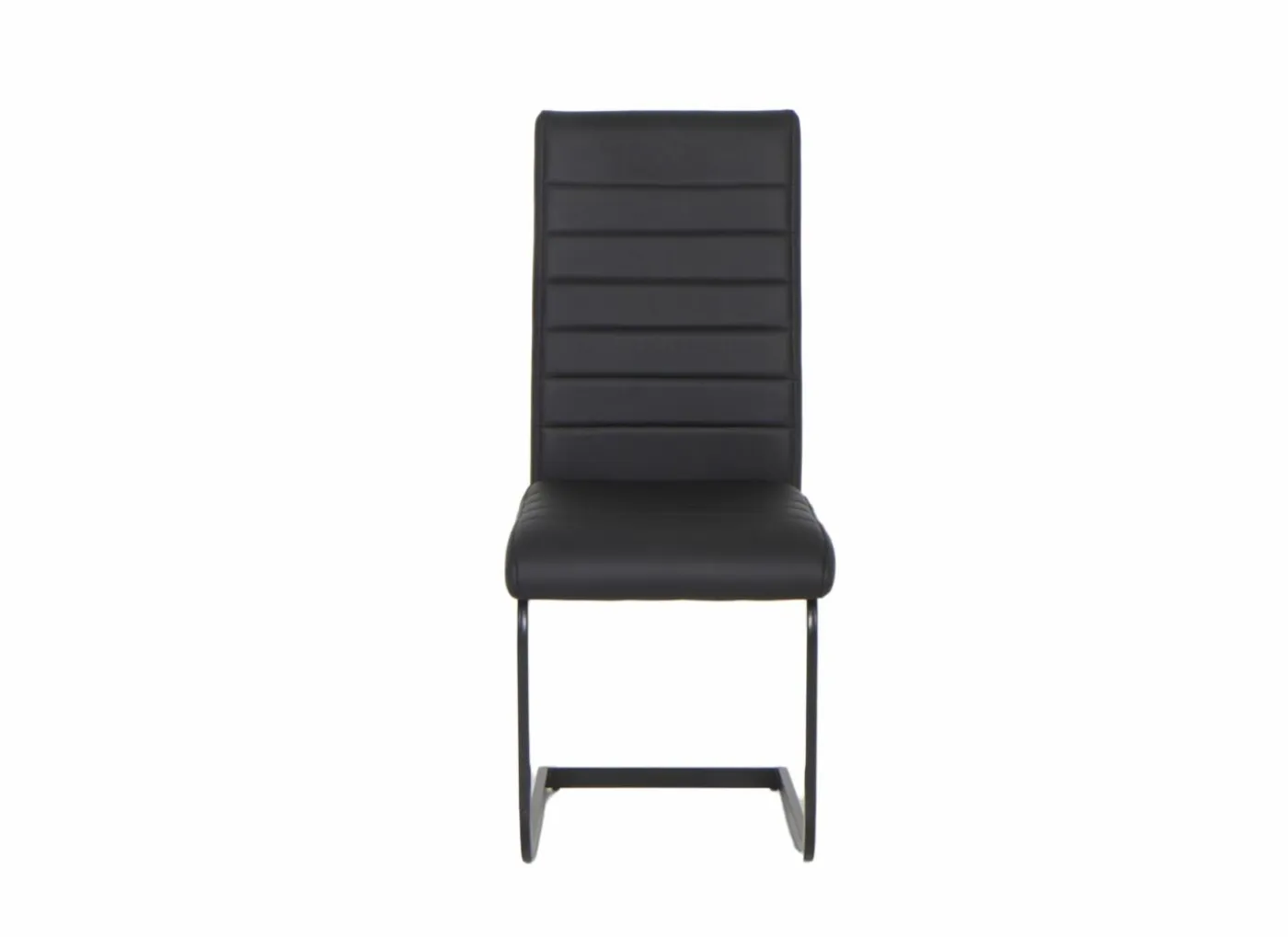 Stoel Quartz 45x43x98cm - lederlook - zwart