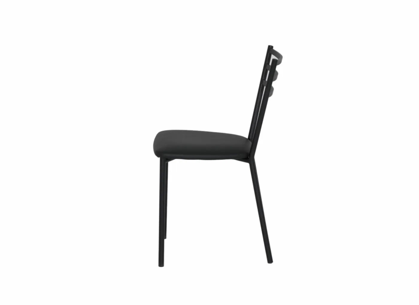 Stoel Romy 46,5x55x81,5cm - stof/metaal - zwart