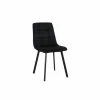 Stoel Runner 44x54x87cm - fluweel - zwart
