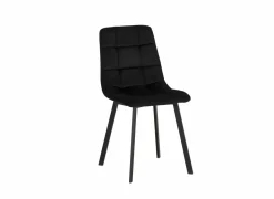 Stoel Runner 44x54x87cm - fluweel - zwart