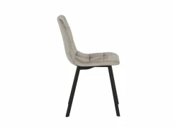 Stoel Runner 44x54x87cm - fluweel - taupe