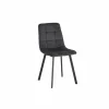 Stoel Runner 44x54x87cm - velvet - grijs