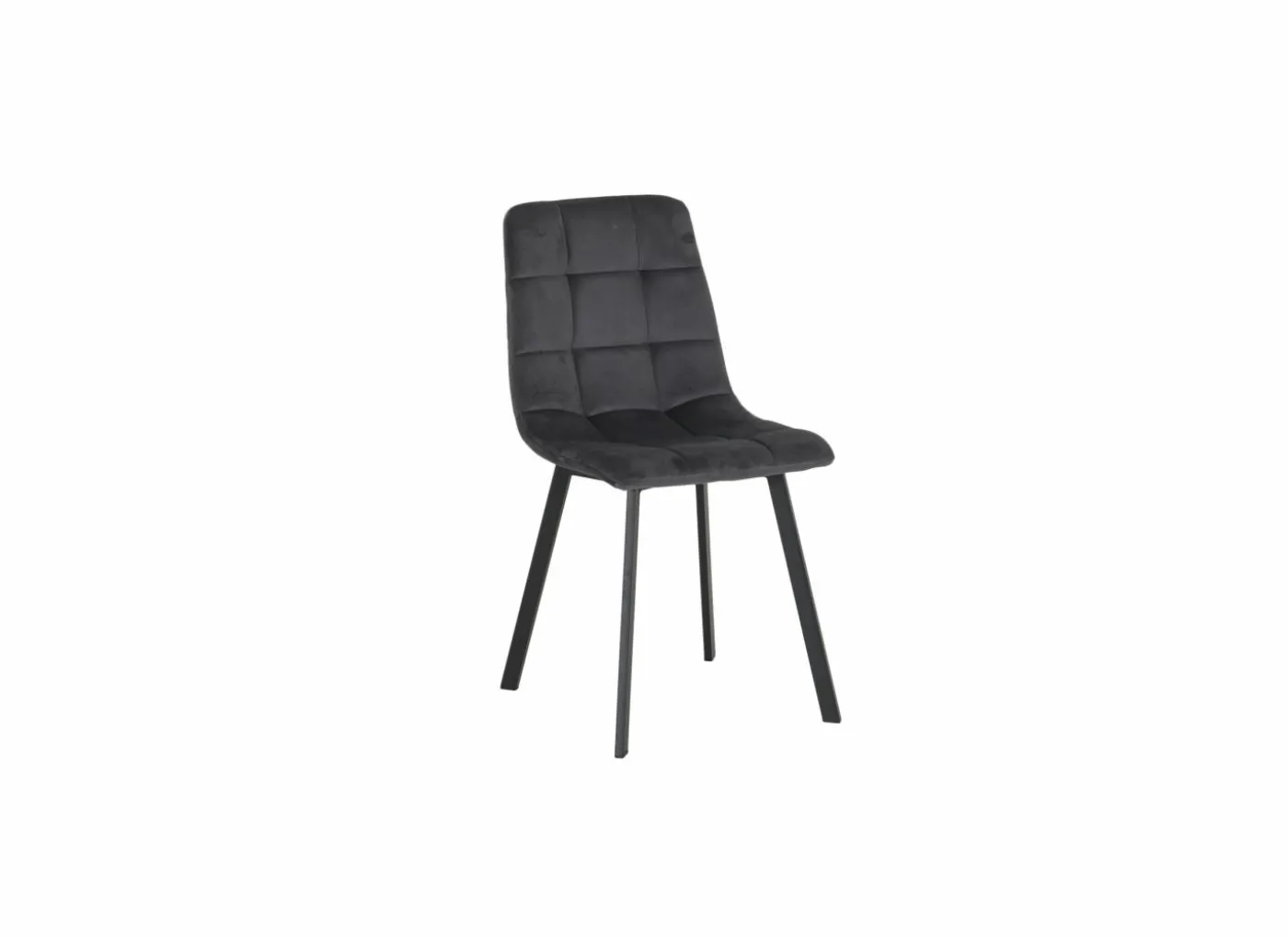 Stoel Runner 44x54x87cm - velvet - grijs