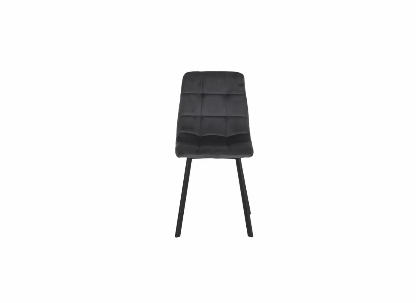 Stoel Runner 44x54x87cm - velvet - grijs