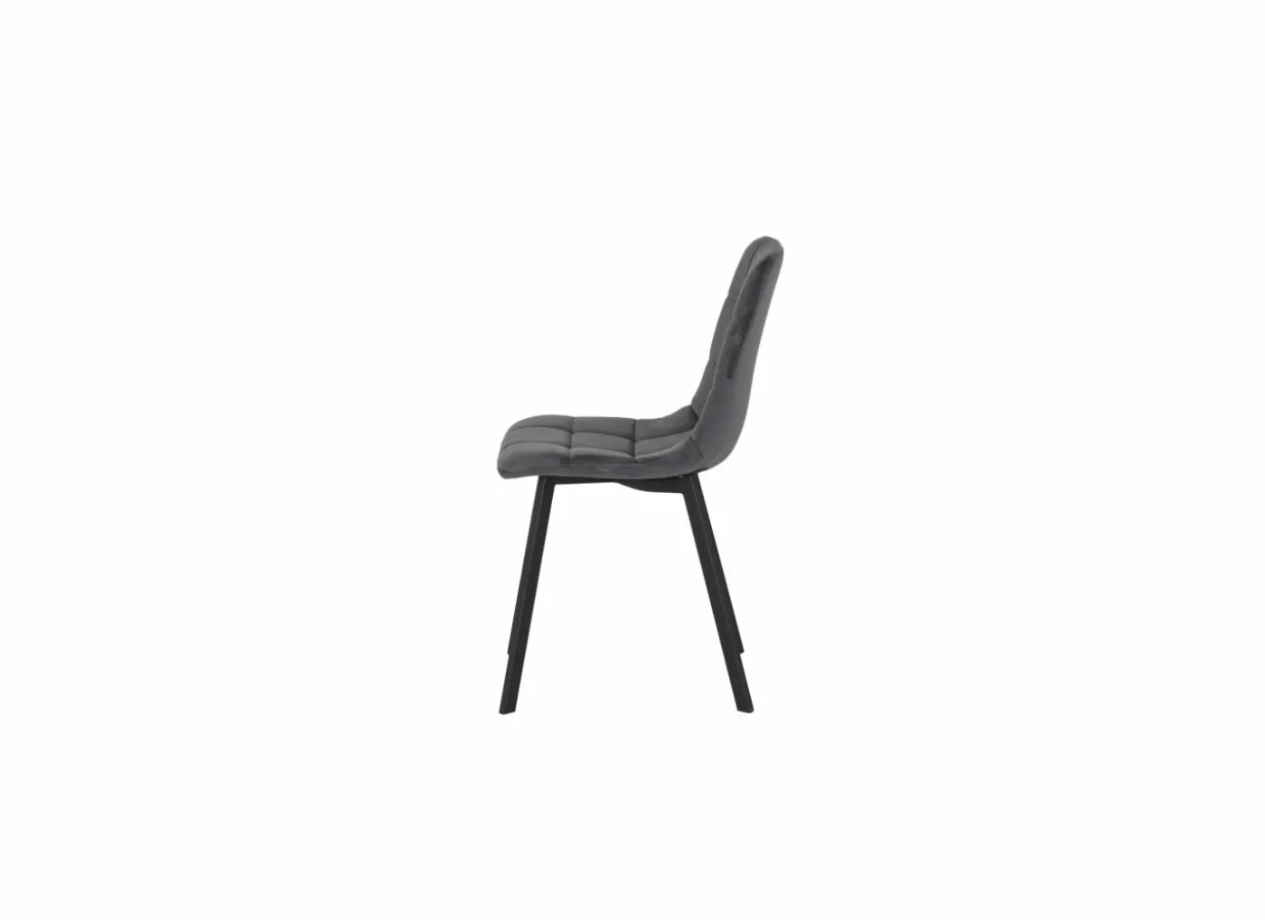 Stoel Runner 44x54x87cm - velvet - grijs