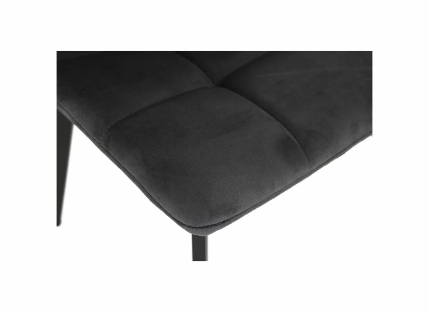 Stoel Runner 44x54x87cm - velvet - grijs