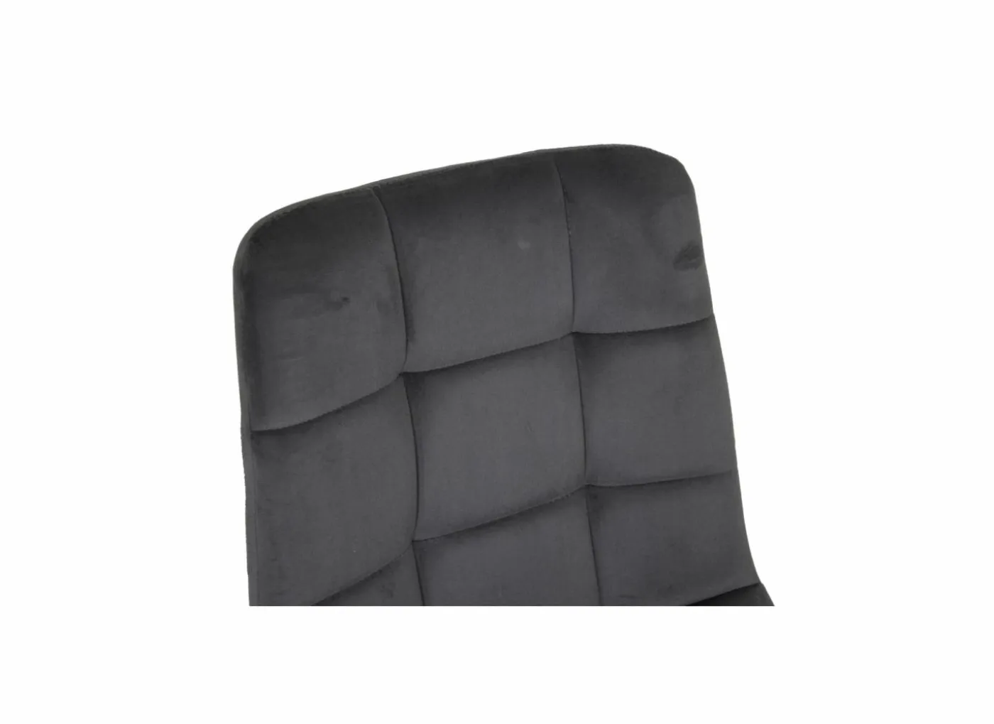 Stoel Runner 44x54x87cm - velvet - grijs