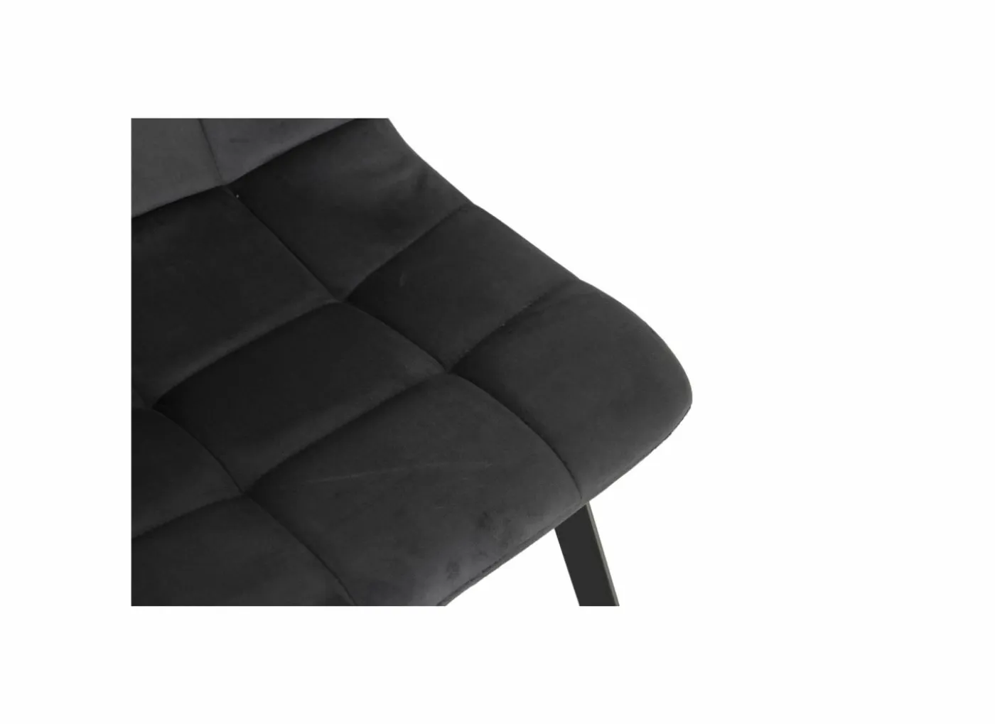 Stoel Runner 44x54x87cm - velvet - grijs