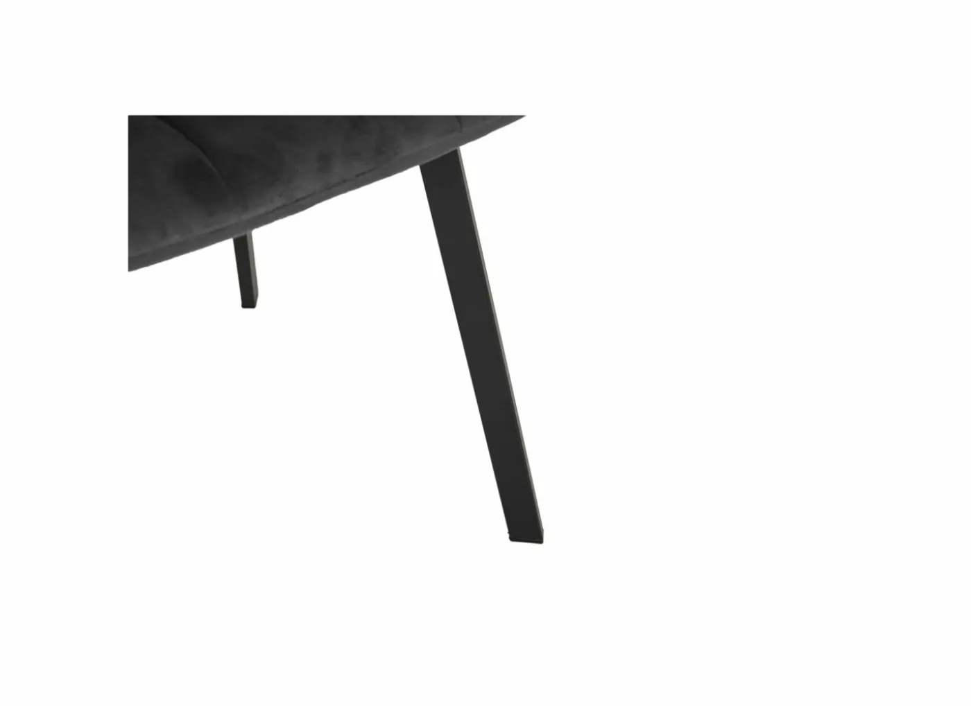 Stoel Runner 44x54x87cm - velvet - grijs