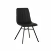 Stoel S190 45,5x56x87,5cm - lederlook - zwart