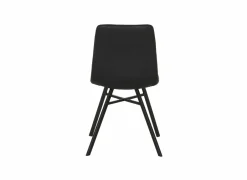 Stoel S190 45,5x56x87,5cm - lederlook - zwart