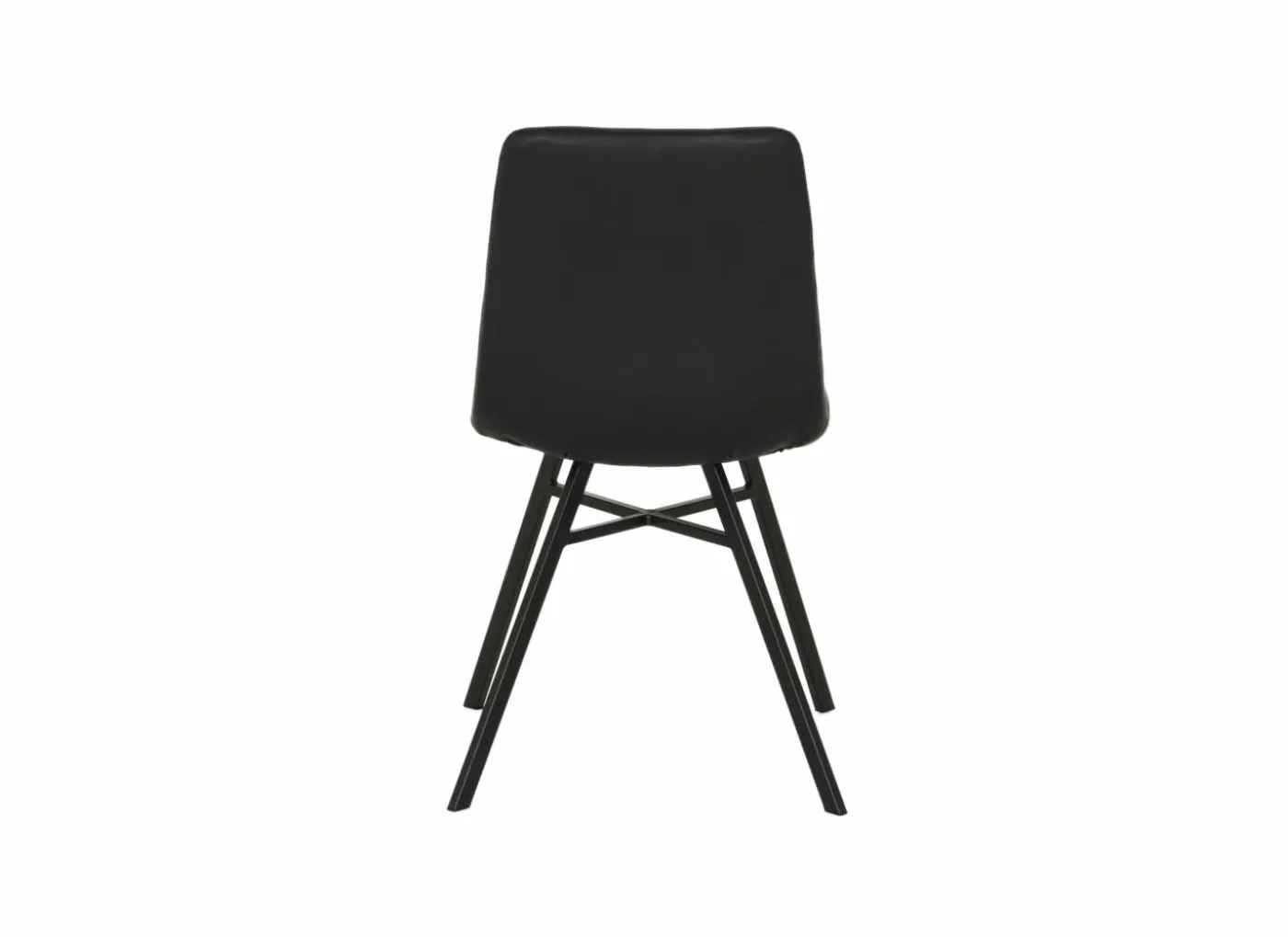 Stoel S190 45,5x56x87,5cm - lederlook - zwart
