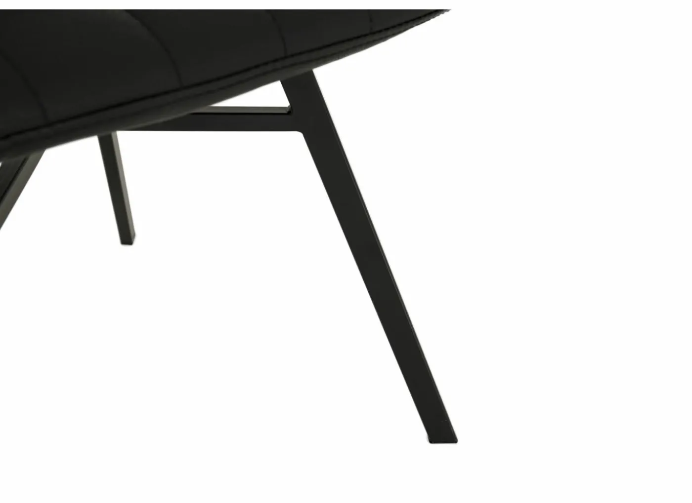 Stoel S190 45,5x56x87,5cm - lederlook - zwart