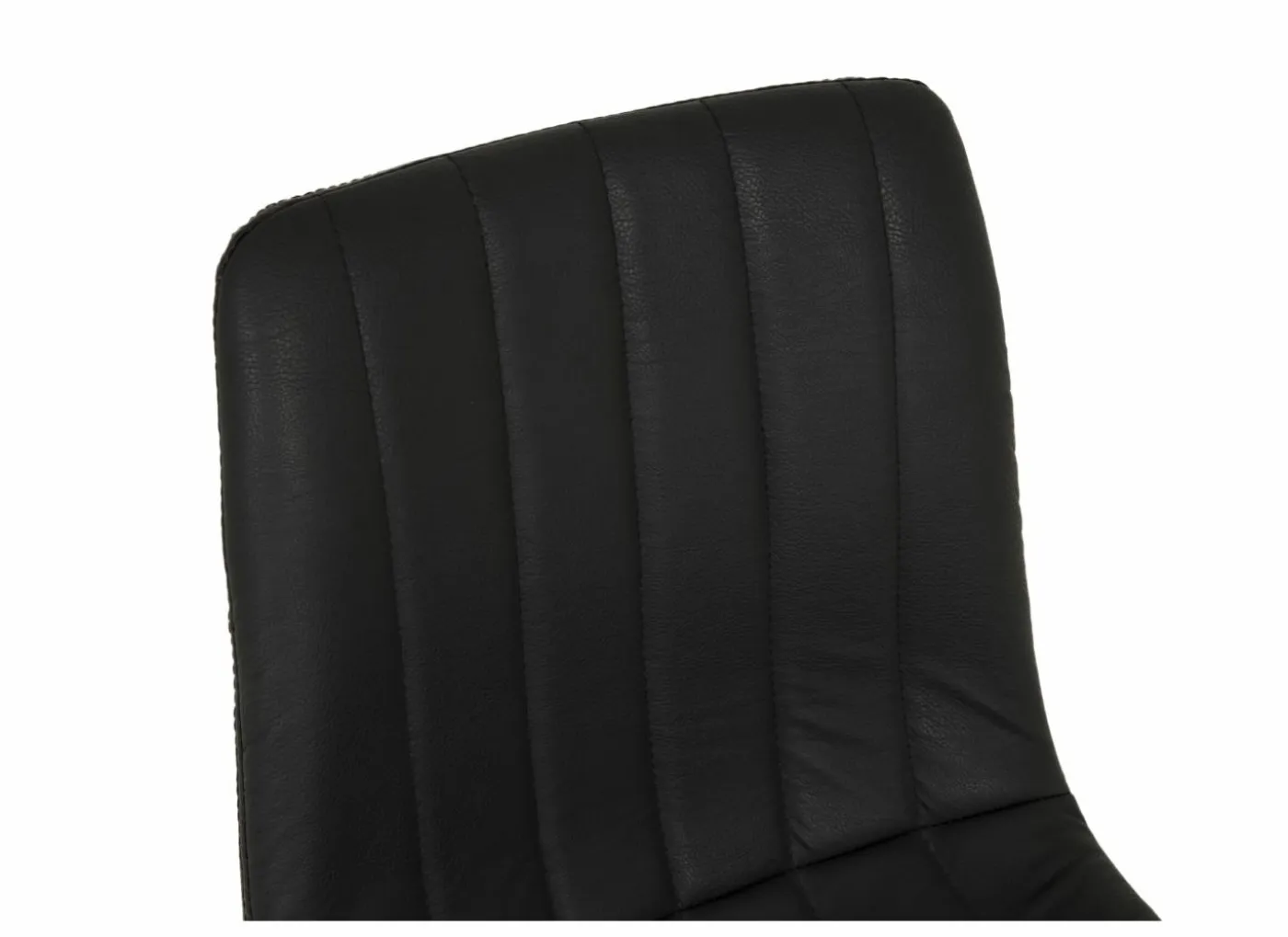 Stoel S190 45,5x56x87,5cm - lederlook - zwart
