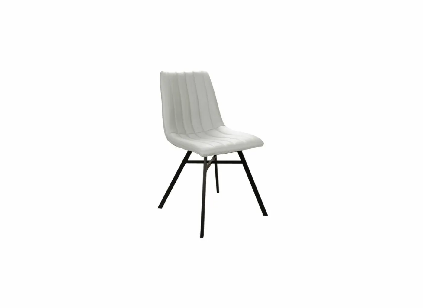 Stoel S190 45,5x56x87,5cm - lederlook - beige