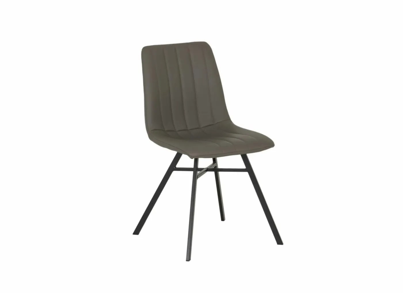 Stoel S190 45,5x56x87,5cm - lederlook - cappucino
