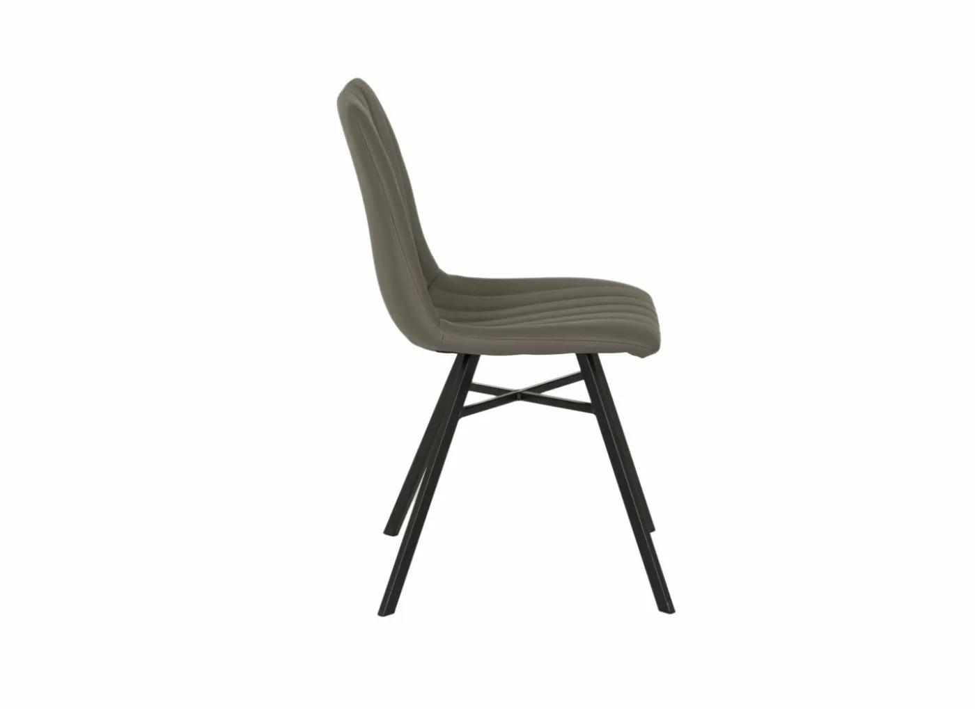 Stoel S190 45,5x56x87,5cm - lederlook - cappucino